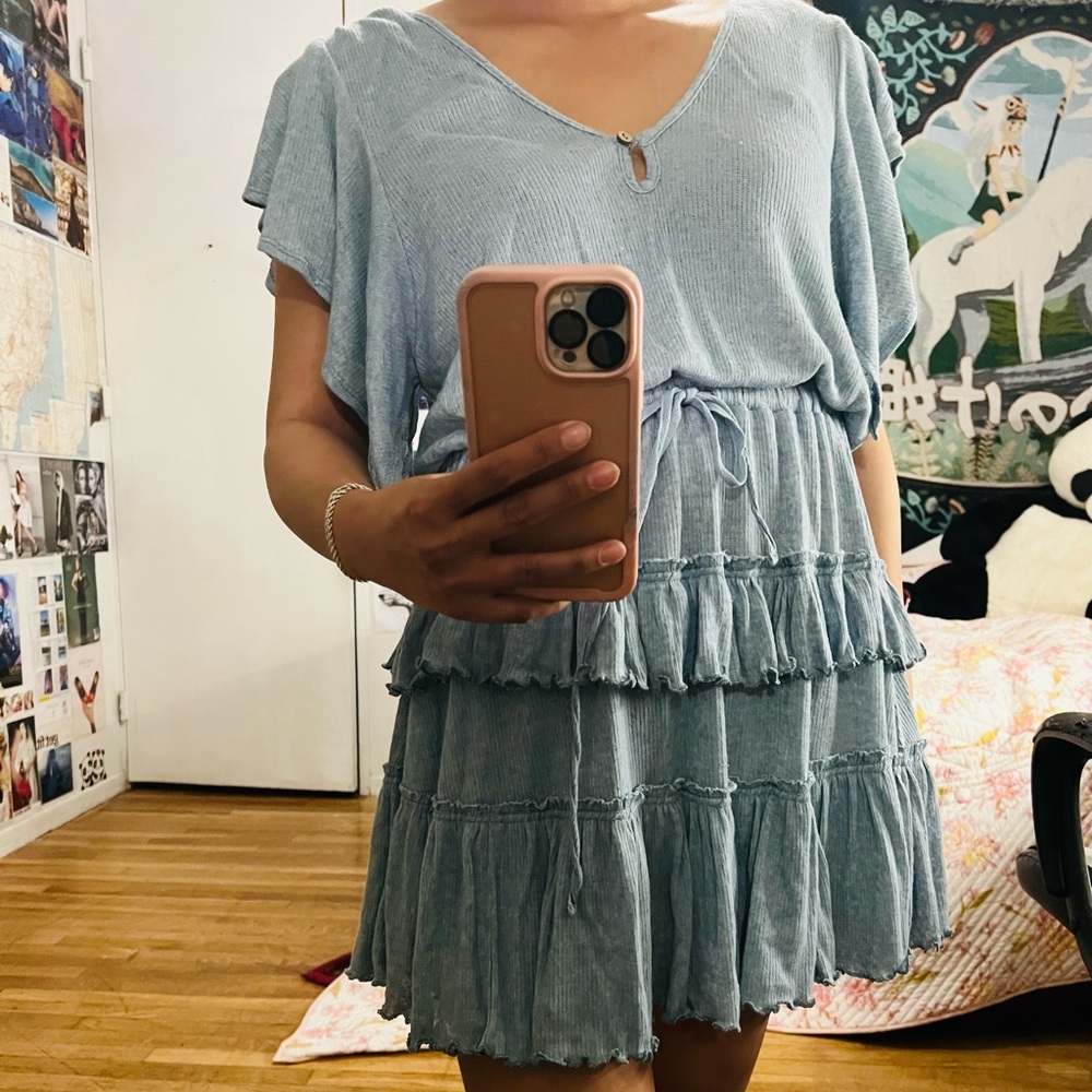 Free People Ruffle Mini Dress - Picture 6 of 6
